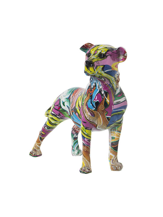 Dekorative Figur Alexandra Haus Wohnen Mehrfarbiger Plastik-Hund 13 x 29 x 26 cm