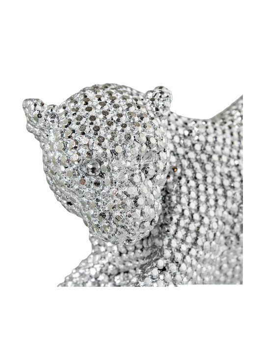 Decorative Figure Alexandra House Living Silver Plastic Leopard 40 X 9 X 15 Cm