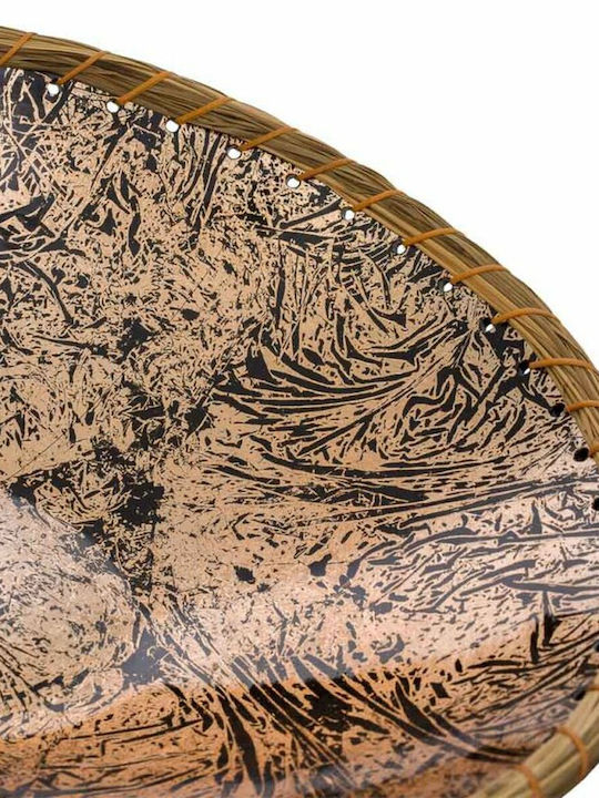 Alexandra House Living Ceramic Decorative Platter Black 37x11x37cm