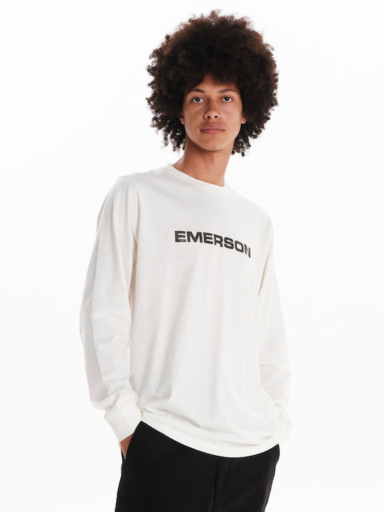 Emerson Bluza Bărbătească cu Mânecă Lungă offwhite