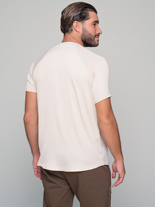 Ben Tailor T-shirt Bărbătesc cu Mânecă Scurtă beige