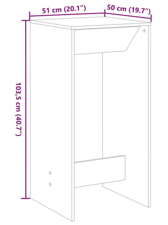 Masă Bar Grey Sonoma 51x50x103.5buc
