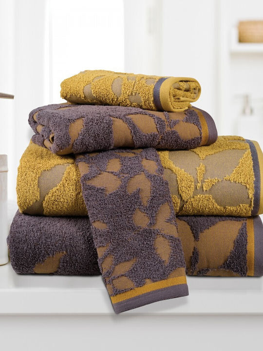 Das Home 3pc Bath Towel Set 0753 Grey, Yellow Weight 530gr/m²