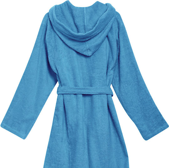 Das Home Kids Hooded Bathrobe Light Blue