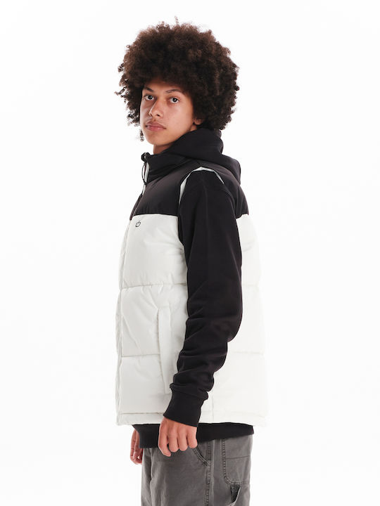 Безръкавно Зимно Puffer Мъжко Яке Бяло