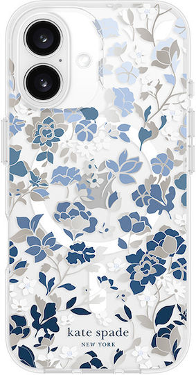 Kate Spade New York Schutzgehäuse Gems Magsafe iPhone 16 Hülle Flowerbed Blau