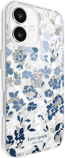Kate Spade New York Schutzgehäuse Gems Magsafe iPhone 16 Hülle Flowerbed Blau