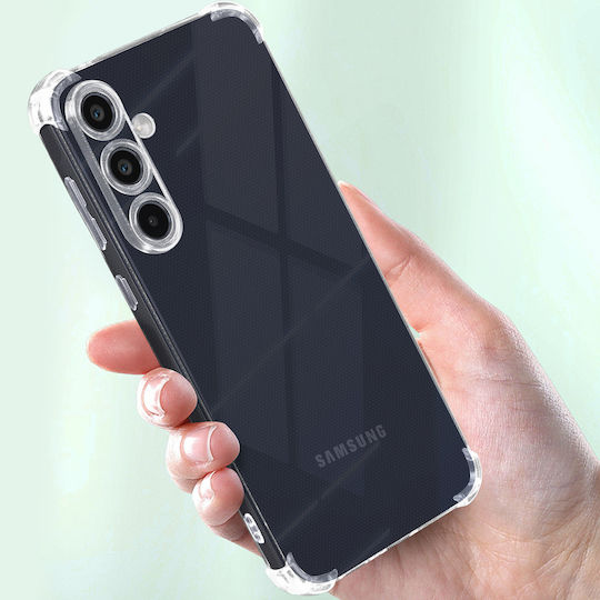 Калъф Mayaxess за Samsung Galaxy A55, силиконов, с подсилени ъгли, прозрачен