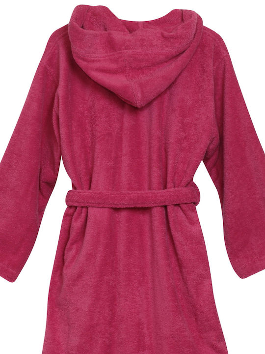 Das Home Casual Hooded Bathrobe Fuschia 430gr/m² 460180405904