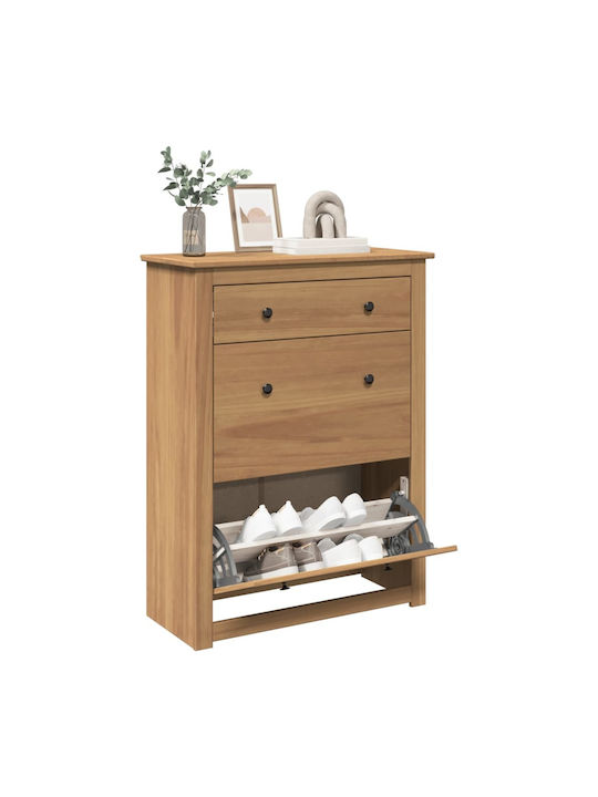 Ξύλινη Παπουτσοθήκη από Μασίφ Ξύλο 80x35x105cm