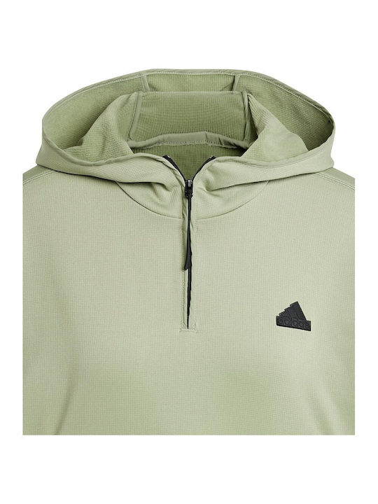 Adidas City Women's Hooded Fleece Sweatshirt Green