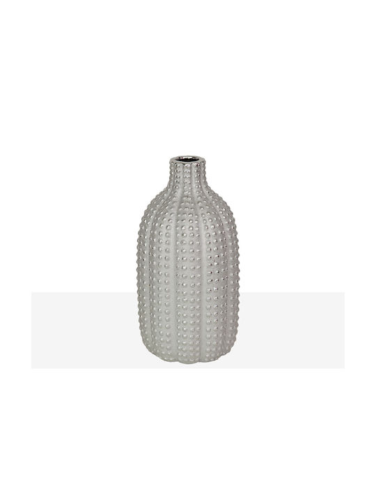 Romimex Decorative Vase Silver 13x13x25cm