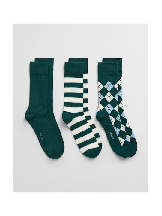 Gant Men's Patterned Socks GREEN 3Pack