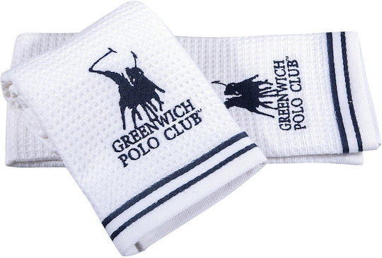 Greenwich Polo Club 2806 Towel from 100% Cotton in White Color 40x60cm 2pcs Greenwich Polo Club 2806 Towel from 100% Cotton in White Color 40x60cm 2pcs