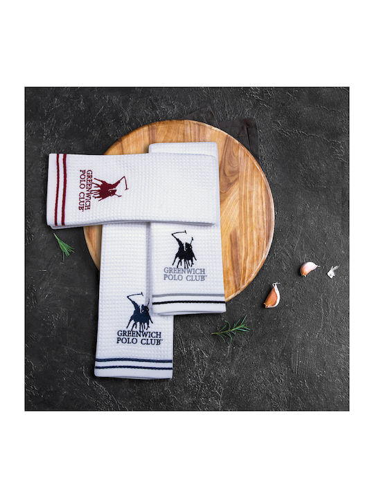 Greenwich Polo Club 2806 Towel from 100% Cotton in White Color 40x60cm 2pcs
