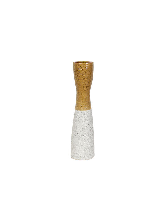 Romimex Decorative Vase Yellow 12x12x59cm