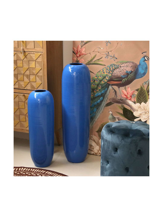 Alexandra House Living Decorative Vase Blue 21x21x77cm