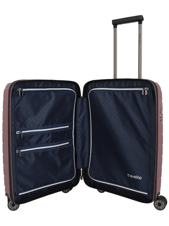Travelite Βαλίτσα Ταξιδίου Καμπίνας Σκληρή Lilac με 4 Ρόδες Ύψους 55εκ.