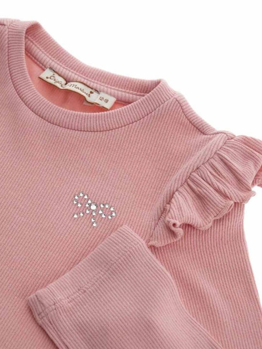 Original Marines Kids Blouse Long Sleeve Pink