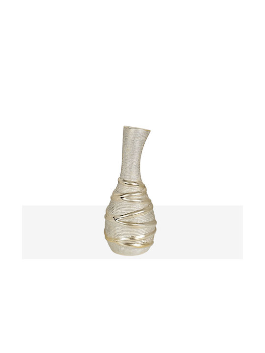 Romimex Decorative Vase Gold 12x12x27cm