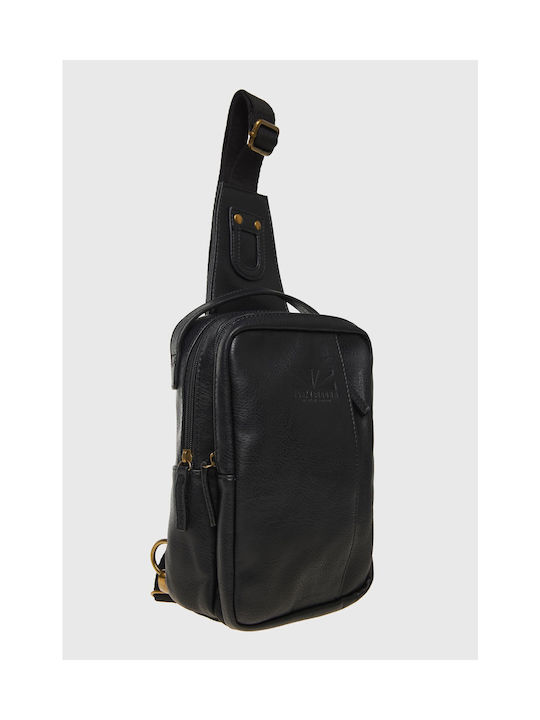 Funky Buddha Herrentasche Schulter / Crossbody Schwarz