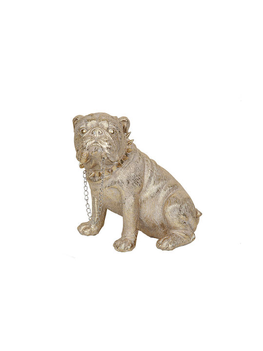 Dekorative Figur Romimex Goldharz Hund 28 x 26 x 19 cm