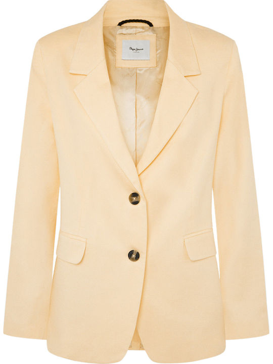 Pepe Jeans Alina Γυναικείο Σακάκι Light Yellow