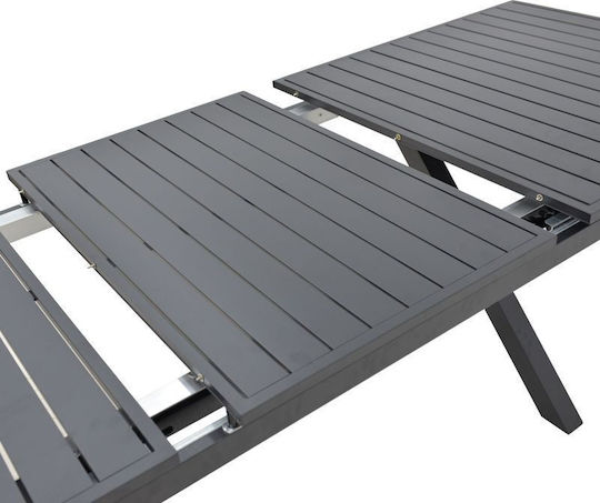 Tisch Ausziehbar Dagyn Anthracite 180x90x76cm