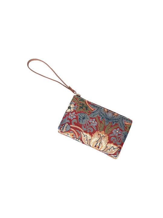 Signare Wristlet – Strawberry Thief Red