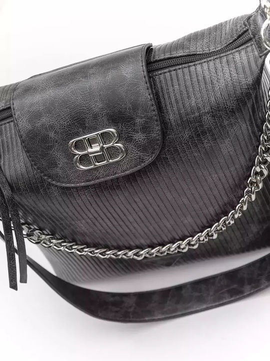 Medium-Sized Convertible Bag Lines Black Lines