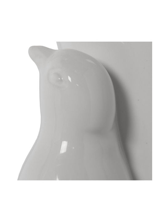 Figurină Decorativă Alexandra House Living Pinguin Ceramic Alb