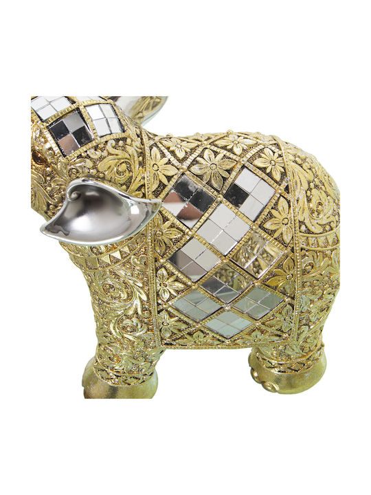 Decorative Figure Alexandra House Living Gold Plastic Elephant 13 X 22 X 30 Cm Mirrors