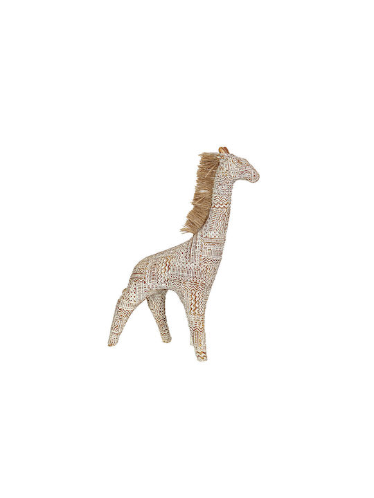 Decorative Figure Romimex Beige Polyresin Giraffe 22 X 34 X 9 Cm