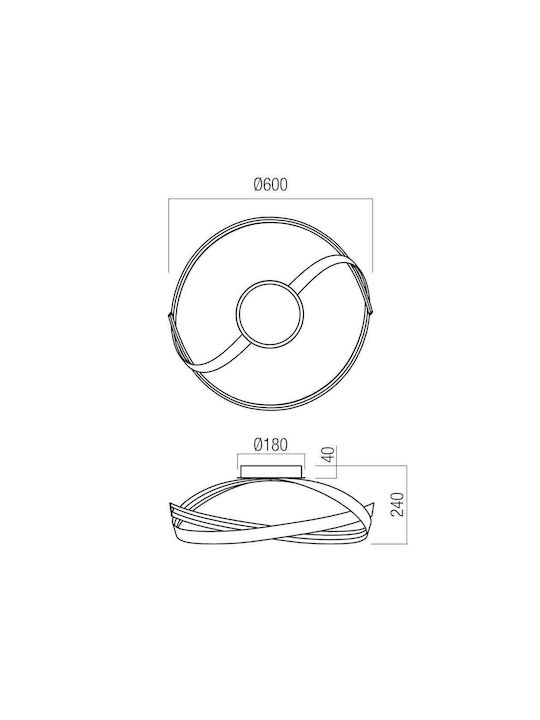 Redo Group Impuls Pl Ceiling Light with Integrated LED