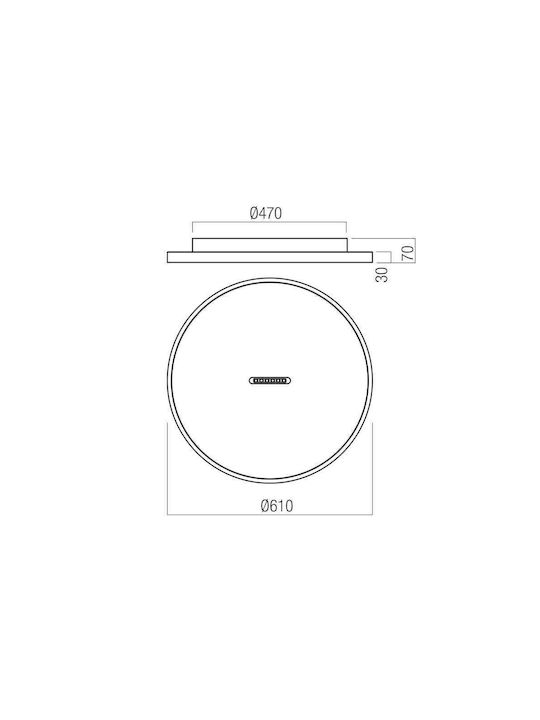 Redo Group Button Pl Plafonieră de tavan cu LED Integrat