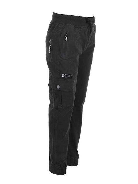 New College Kids Cargo Trousers Charcoal