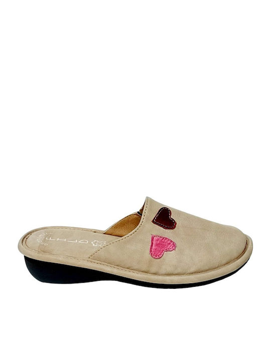 Astra-10 Winter Damen Hausschuhe Beige