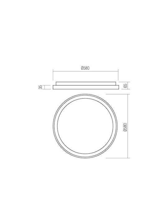 Redo Group Iconic Pl Ceiling Light with Integrated LED