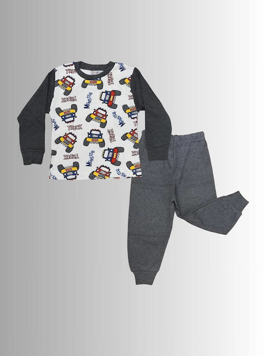 Esthisis Kids Pyjamas Winter Cotton Charcoal