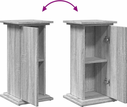 vidaXL Pflanzenständer Holz Grau 31cmx30cmx60cmcm.