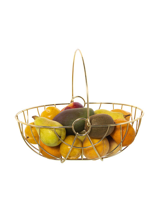 Alexandra House Living Fruit Bowl Metallic Gold 29x22x12cm