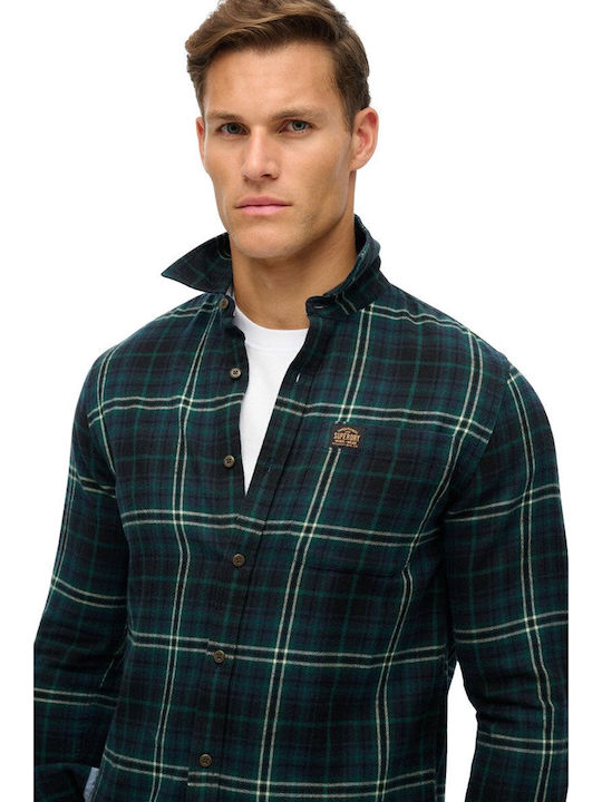 Lumberjack Langärmlig Baumwolle Hemd Geprüft Navy