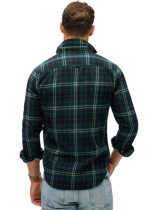 Lumberjack Langärmlig Baumwolle Hemd Geprüft Navy