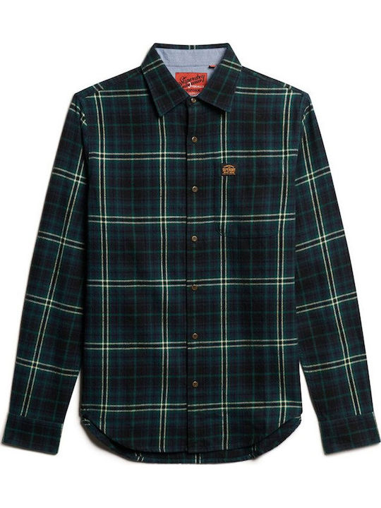 Lumberjack Langärmlig Baumwolle Hemd Geprüft Navy