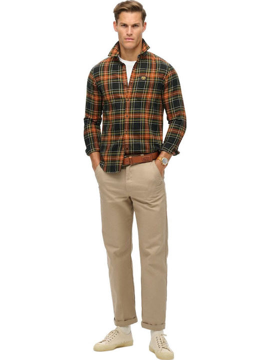 Lumberjack Long Sleeve Cotton Shirt Regular Fit Checked Black