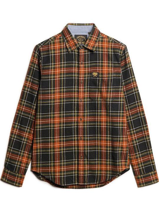 Lumberjack Long Sleeve Cotton Shirt Regular Fit Checked Black
