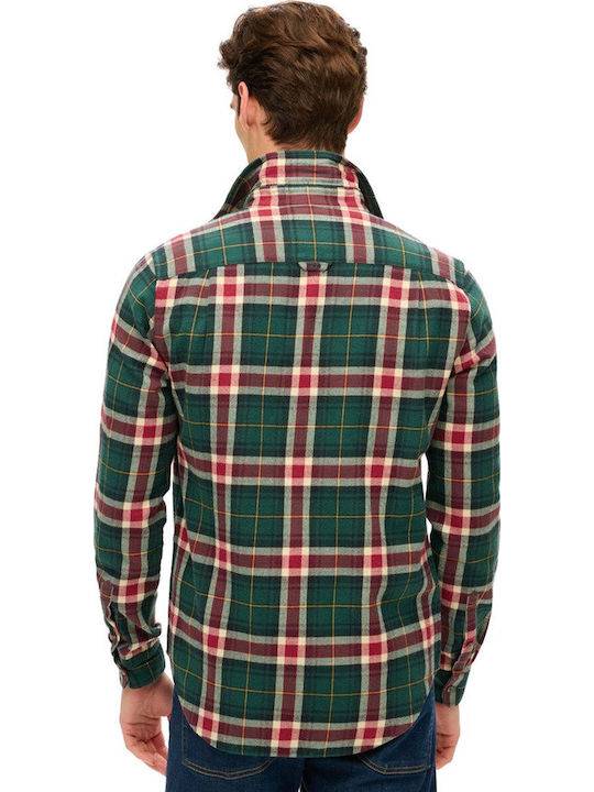 Lumberjack Langärmlig Baumwolle Hemd Geprüft Oregon Check Green