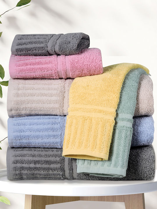 Das Home Set Prosoape de Baie 3 buc 0749 Roz Greutate 480gr/m²