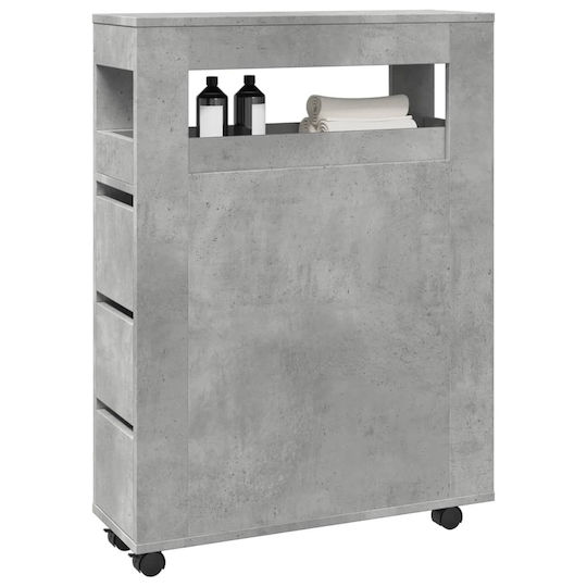vidaXL Cabinet de baie L65xA23xÎ90cm Gri