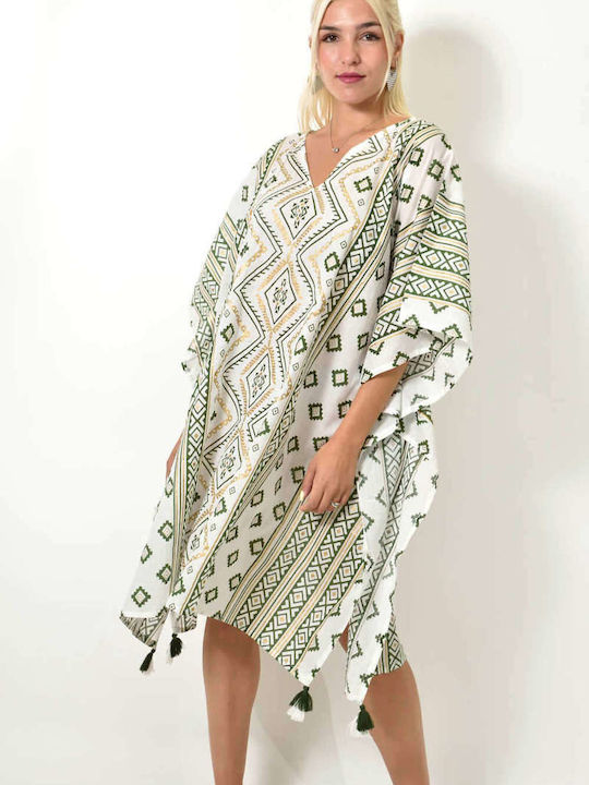 Potre Damen Kaftan Strand Chaki